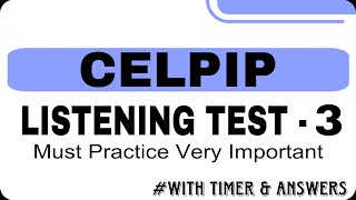 CELPIP LISTENING Mock Test  With Timer amp Answers  CELPIP  IELTS  PTE [upl. by Wier]