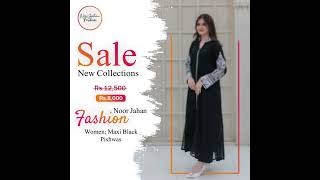 Maxi Black Pishwas by Noor Jahan Fashion [upl. by Kelula]