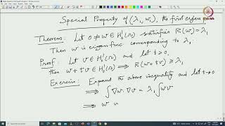 Lec 20 First eigenvalue of the Laplace operator and a brief discussion of a Galerkin method [upl. by Jarnagin678]