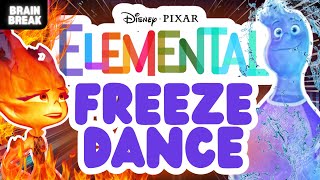 ELEMENTAL FREEZE DANCE  FLOOR IS LAVA  BRAIN BREAK  CHASE GAME [upl. by Lejna]