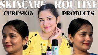 My Cureskin Simple Skincare Routine ft CureSkin CLEAR GLASS SKIN CHALLENGE with CureSkin skin [upl. by Fredrika]