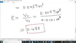 Calculation of void ratio degree of saturation and moisture content part 1 [upl. by Ayana]