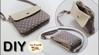 DIY Multipockets crossbody bag [upl. by Lester]