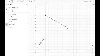 GeoGebra Længde af vektor [upl. by Knitter]