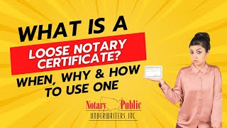 What is a loose notary certificate When Why and How to use one [upl. by Ellezig]