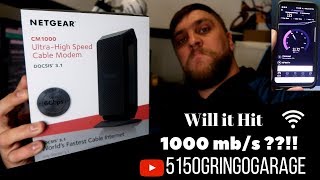 Netgear CM1000 unbox and test vs Aris Surfboard [upl. by Adine]