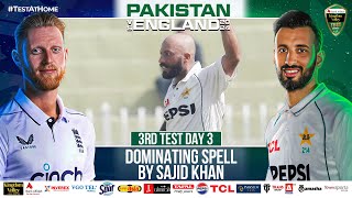 Sajid Khan picks up 4️⃣ wickets in 2nd innings  Pakistan vs England  3rd Test Day 3 [upl. by Langsdon]