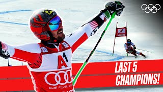 Mens Giant Slalom  Last 5 Champions 🥇 [upl. by Jule]