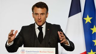 Emmanuel Macron tells Ukraines allies not to be cowardly [upl. by Rednijar818]