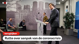 TERUGKIJKEN Persconferentie Rutte na ministerraad [upl. by Ivel]