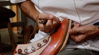 Making HANDMADE Classic Button Boots [upl. by Ihsakat375]