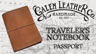 Galen Leather Travelers Notebook Passport [upl. by Ttsepmet]