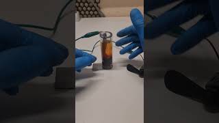 Gravity Zinc Iodine Battery shorts battery diy [upl. by Essirahs]