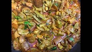 Ringan Papadi Nu Shaak Saem Papdi ki Sabzi  Flat Beans  Eggplant Recipe Authentic Food Culture [upl. by Eslek881]