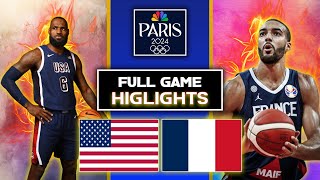 USA vs FRANCE Final FULL GAME Highlights  Basketball Semifinal at Paris 2024 Olympics [upl. by Issor]