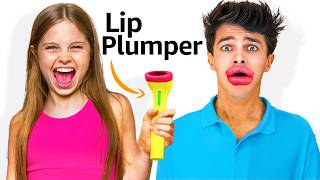 My Daughter Tries 100 Weird Amazon Products ft Brent Rivera [upl. by Margot]