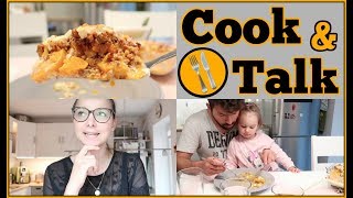 SÜSSKARTOFFELHACKFLEISCHAUFLAUF  Cook amp Talk 🍴VATERTAG  FamilyVlog 207 [upl. by Cassius530]