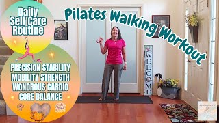 14 Minute Indoor Walking Workout  Beginner Pilates  ☕ Morning Exercise for Women amp Men  Core Care [upl. by Behah]