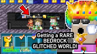 Growtopia  Getting a RARE Bedrock Glitched World He Shows RARE Worlds [upl. by Acey]