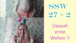 Schwangerschafts VLOG SSW 27  2 Tage  erste Wehen [upl. by Ahto]