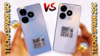 Tecno Spark 20c vs Tecno Spark Go Comparison  Low range Battle [upl. by Otrebmal]