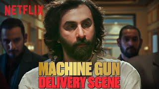 Ranbir Kapoor Gets the Machine Gun Delivery From Freddy in Animal [upl. by Ennasirk910]