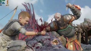 Kratos Fights With An Dragon in GOW Ragnarok [upl. by Berlyn]