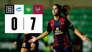 R Betis Féminas vs Levante UD 07  Resumen y goles  Highlights Liga F [upl. by Ayeki]