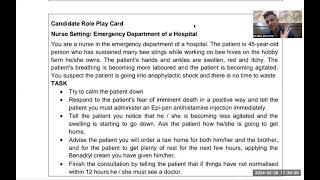 Sample of oet speaking  oet speaking role play  Oet speaking emergency department [upl. by Madelene]