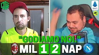 MILAN NAPOLI 12  TIFOSI MILANISTI ORGOGLIOSI “MERITAVAMO NOI” E I NAPOLETANI “VIVIAMO UN SOGNO” [upl. by Nnel]