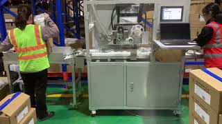 Vacuum Belt Applicator label labeling printer applicator [upl. by Nolana]