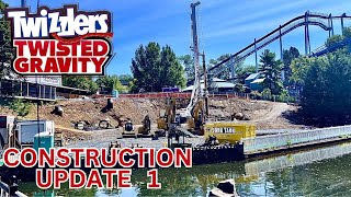 Twizzlers Twisted Gravity Construction Update 1  BRAND NEW THRILL RIDE COMING TO HERSHEYPARK [upl. by Ainez182]