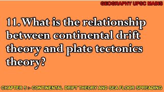 511 Relationship Between Continental Drift Theory and Plate Tectonics Theory [upl. by Frieder]