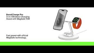 Belkin MagSafe Charger 3in1 Wireless Charging Stand 2ND GEN 33 Faster for Apple Watch iPhone [upl. by Einaffyt]