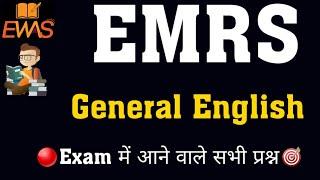 EMRS TGT PGT 2023 General English Model Practice  EWAS [upl. by Ardnikal754]