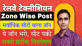 RRB Technician Zone wise post Electician rrb technician safe zone 2024 किस जॉन से भरे फॉर्म [upl. by Fayette398]