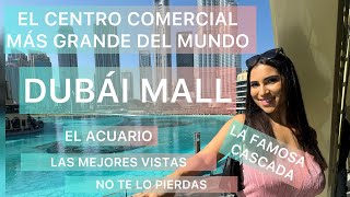 DUBÁI MALL￼ EL CENTRO COMERCIAL MÁS GRANDE DEL MUNDO EL ACUARIO LA FAMOSA CASCADA DUBÁI 2024 [upl. by Boycey]