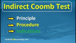 INDIRECT coombs test principle procedure indirect antiglobulin test [upl. by Giffer]