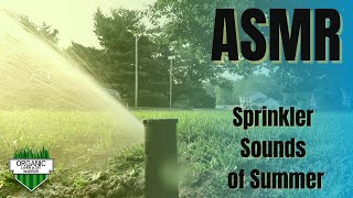 ASMR SPRINKLERS  Sound ambience from a summer night  1 hour of lawn watering SLEEPRELAX [upl. by Narahs]