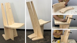 Silla Moderna De Madera Muy Bonita  Tutorial de Carpintería [upl. by Johnny]