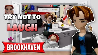 Try not to laugh  ROBLOX Brookhaven 🏡RP FUNNY MOMENTS [upl. by Cusack]