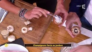 Coup dfood  Champignons farcis au jambon [upl. by Gerlac]