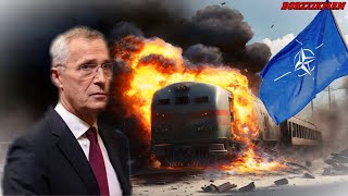 Stoltenberg Turned PALE Russia Destroyed NATO Military Train With Military Cargo In DNIPROPETROVSK [upl. by Aihsilat]