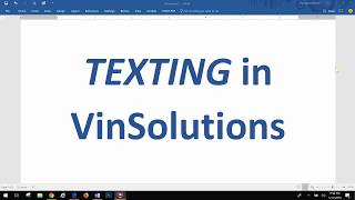 Texting through VinSolutions 2019 [upl. by Eon993]