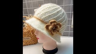 Crochet Tutorial of a Flower Hat with a Rotating Pattern [upl. by Iline]