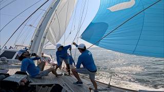 Racing Onboard a 98 Classic Sailing Yacht [upl. by Ihana]