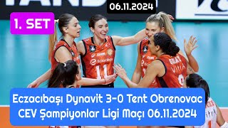 Eczacıbaşı Dynavit 30 Tent Obrenovac CEV Şampiyonlar Ligi Maçı 06112024 CLVolleyw [upl. by Aicilram848]