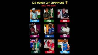 ICC T20 WORLD CUP WINNER CAPTAINS cricket cricketworldcup t20cricket t20worldcup ytshorts [upl. by Onitselec593]