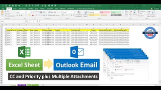 Bulk Outlook Emails with CC and Attachments and Priority using Excel VBA Code included [upl. by Amity]