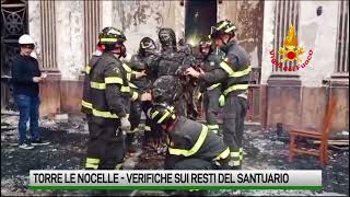 Torre le Nocelle Recuperate le statue si indaga sull’incendio [upl. by Gelman]